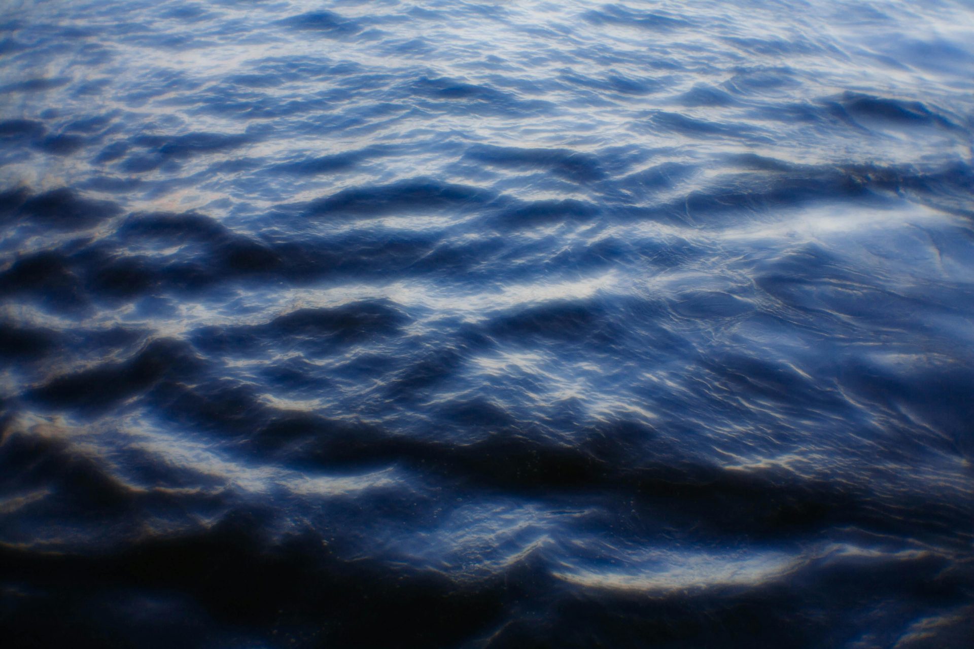 A calming close-up of ocean waves showing texture and natural movement.